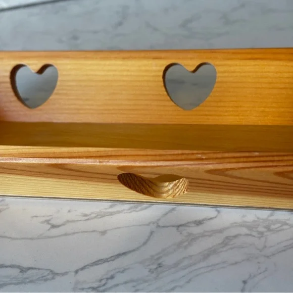Vintage Classic Swedish Wooden Heart Tray. Rectangle. Made in Sweden. - Picture 7 of 7